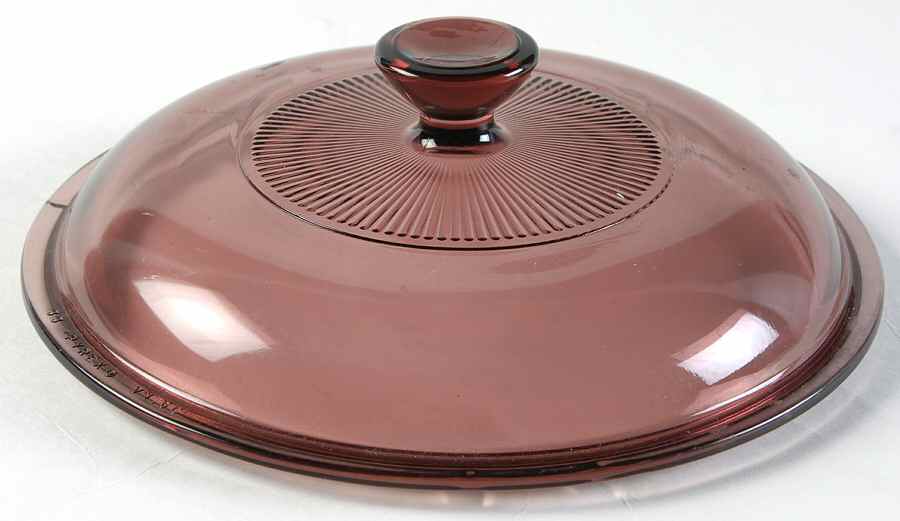 Visions Cranberry Lid for 1.5 Qt Round Casserole by Corning Corelle-1