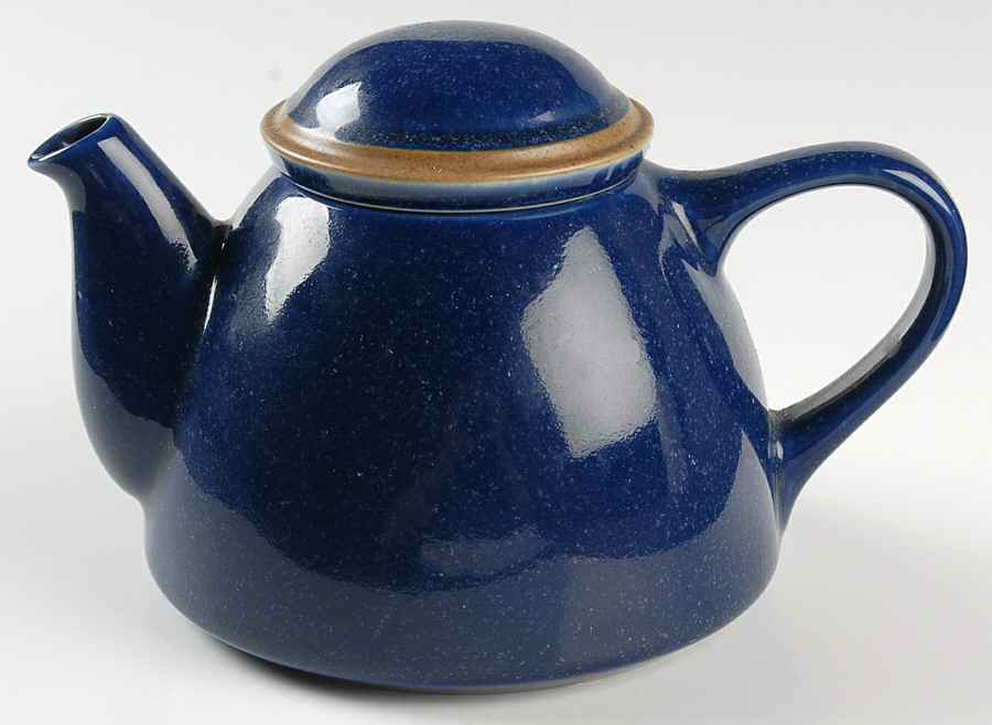 Kalahari Sands Blue Teapot & Lid by Crown Ceramics-1