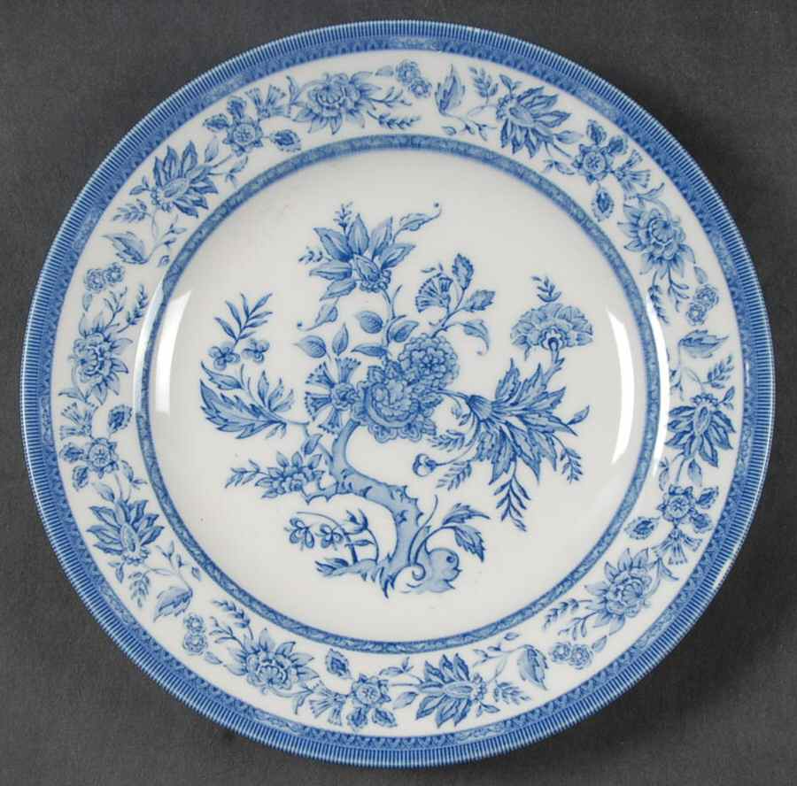 Indian Tree Blue Bread & Butter Plate by Churchill-1