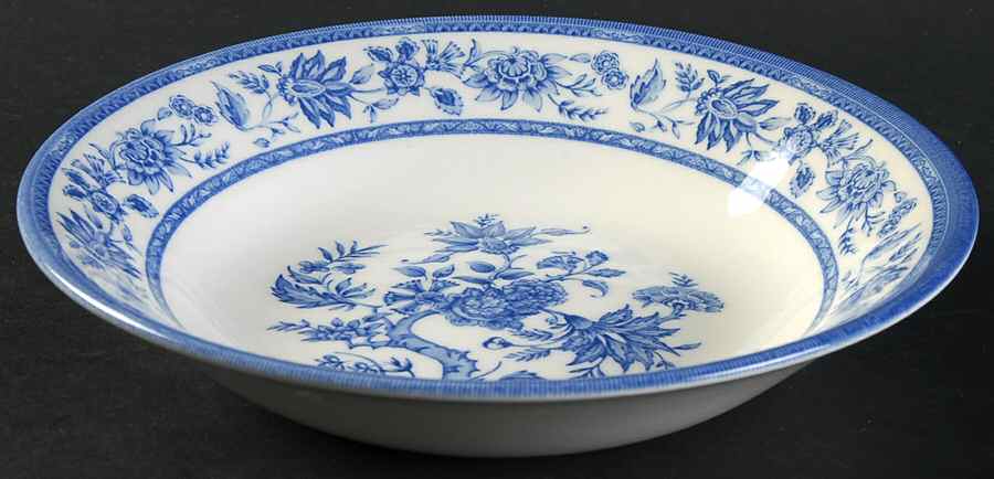 Indian Tree Blue Coupe Soup Bowl by Churchill-1