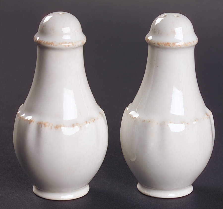 Impressions Linen White Salt & Pepper Set by Casafina-1