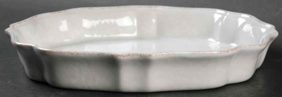Impressions Linen White 9" Pie Baking Plate by Casafina-1