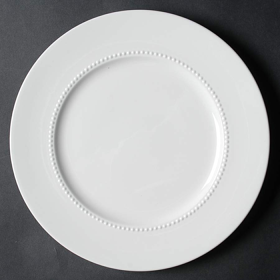 White Pearl Dinner Plate by Crate & Barrel-1