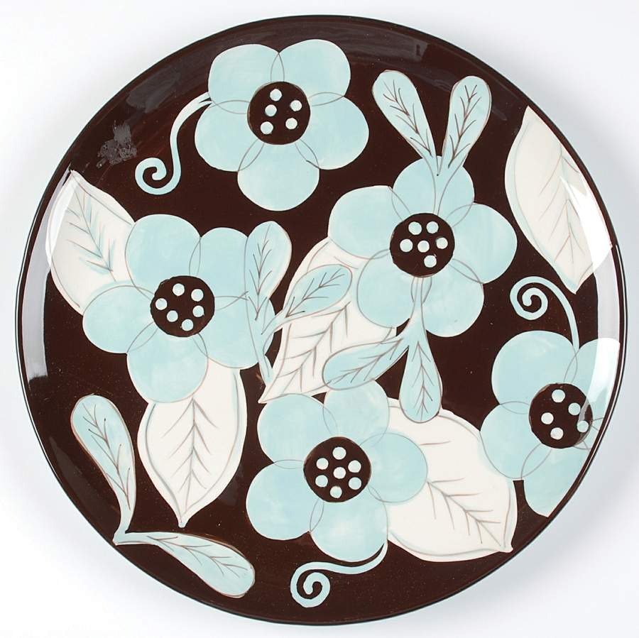 Audrey Bloom Dinner Plate by Crate & Barrel-1