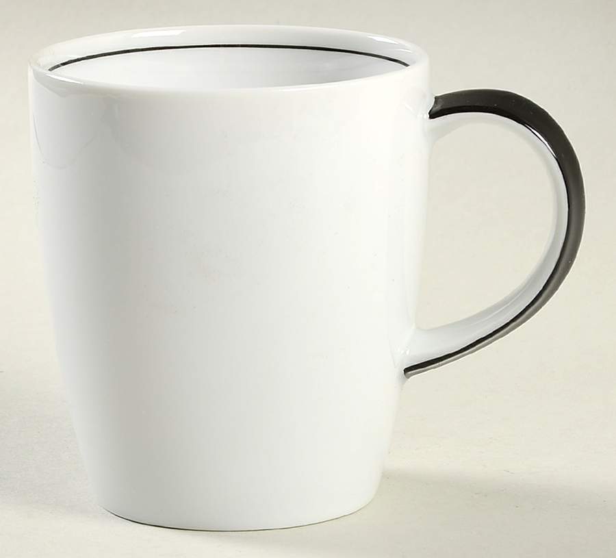 Dune (Black Trim) Mug by Crate & Barrel-1