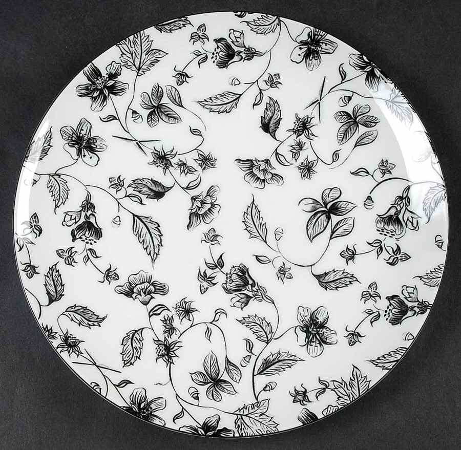Dune (Black Trim) Accent Salad Plate by Crate & Barrel-1
