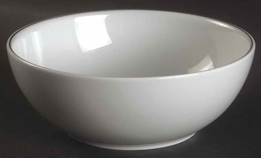 Dune (Black Trim) Soup/Cereal Bowl by Crate & Barrel-1