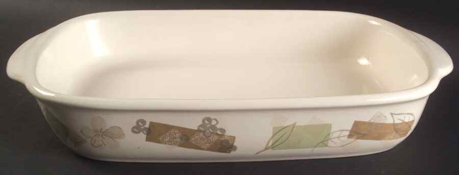 Textured Leaves (Corelle) 15" Rectangular Roaster by Corning Corelle-1
