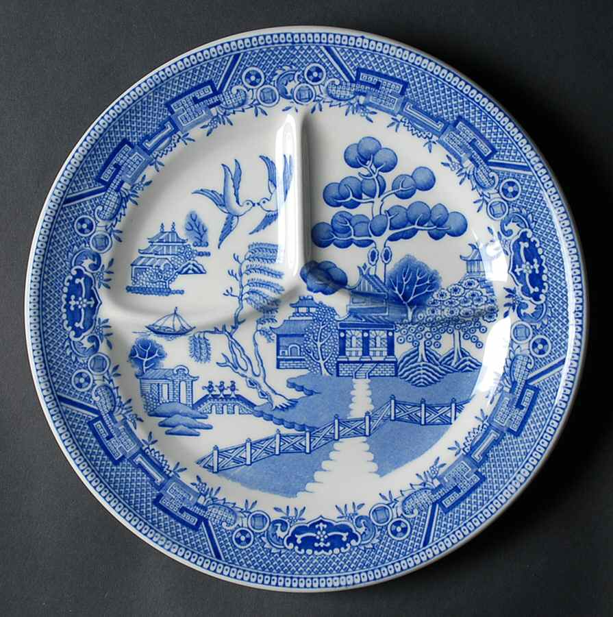 Blue Willow Grill Plate by Carr-1