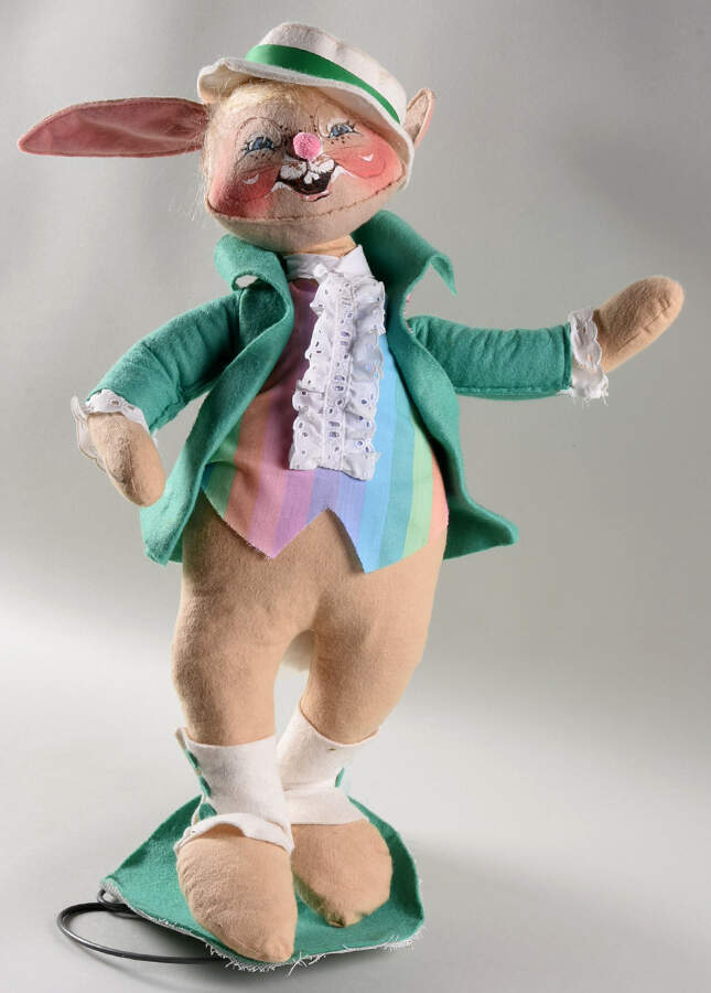 Analee Easter Dolls Boy Bunny-Green Jacket - No Box by Annalee-1