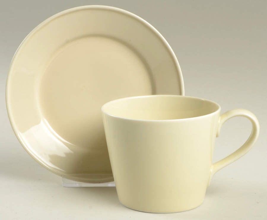Margo Flat Cup & Bread & Butter Plate/Saucer Set by Crate & Barrel-1