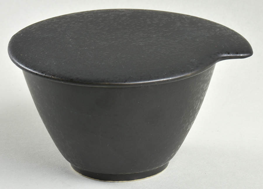 Domo Onyx Sugar Bowl & Lid by Crate & Barrel-1