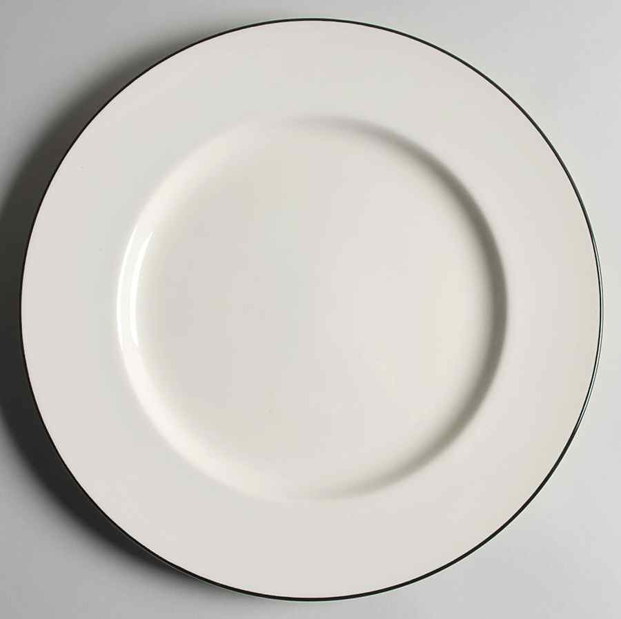 Classique Black Line 12" Chop Plate (Round Platter) by Crate & Barrel-1