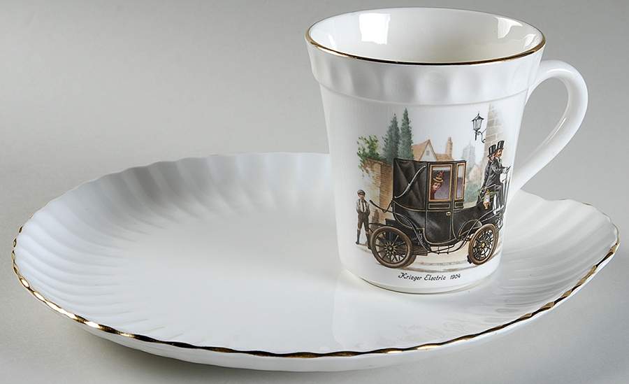 CRS132 Snack Plate & Cup Set by Crown Staffordshire-1