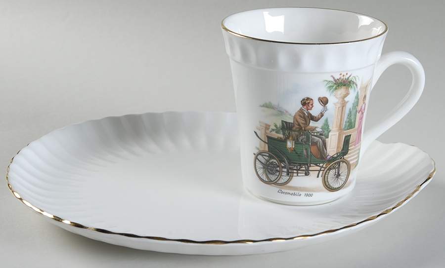 CRS132 Snack Plate & Cup Set by Crown Staffordshire-1