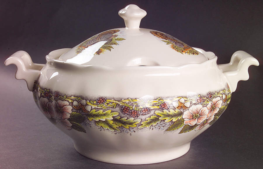 Thanksgiving Multicolor (Made in England) Tureen &  Lid by Churchill-1