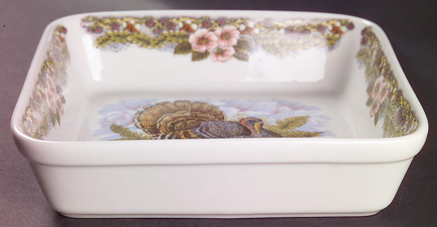 Thanksgiving Multicolor (Made in England) 8" Square Baker by Churchill-1