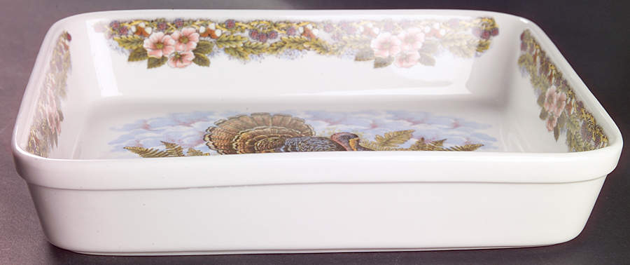 Thanksgiving Multicolor (Made in England) 11" Rectangular Baker by Churchill-1