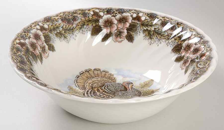 Thanksgiving Multicolor (Made in England) 9" Round Vegetable Bowl by Churchill-1