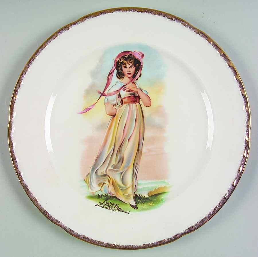 Pinky & Blue Boy Dinner Plate by Crooksville-1