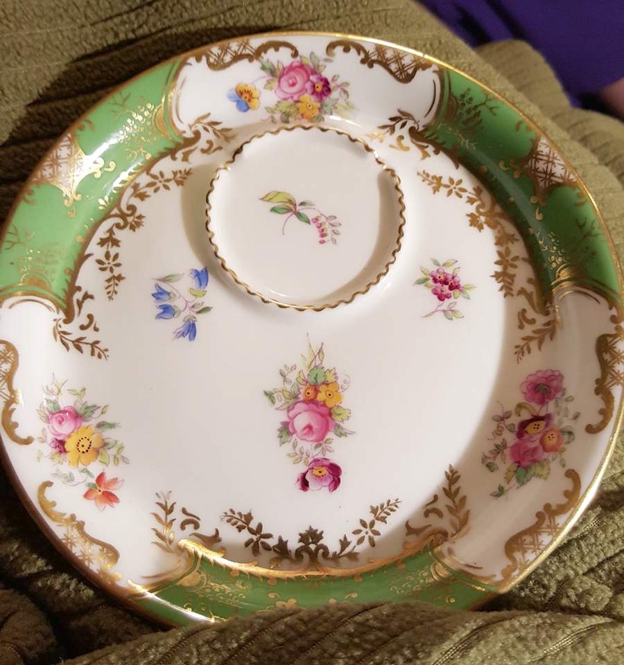 6902 (Apple Green) Snack Plate by Coalport-1