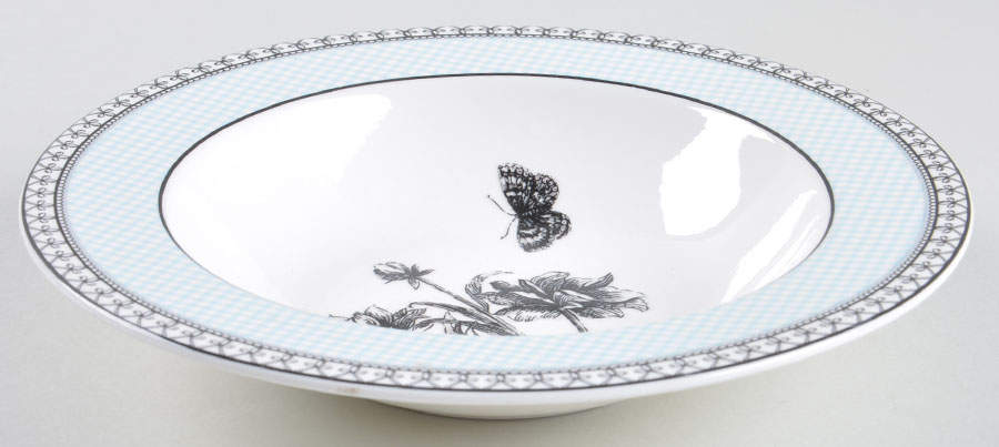 Tuilleries (Blue) Rim Soup Bowl by Charter Club-1