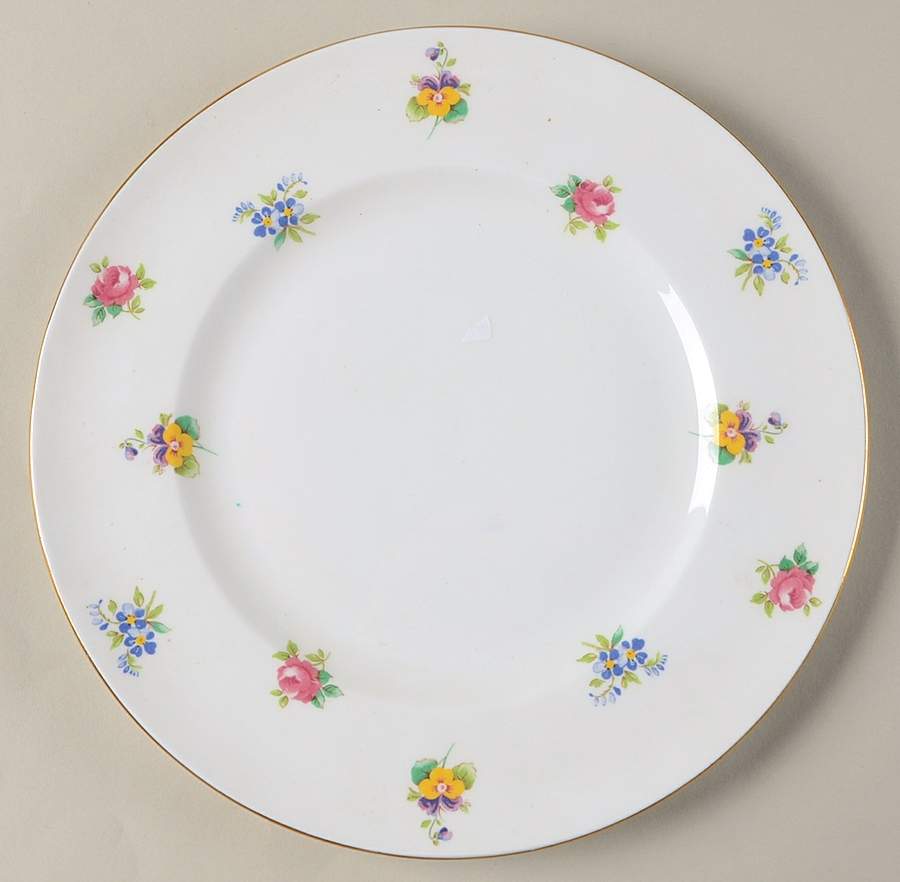 Floral Bouquet (Smooth) Salad Plate by Crown Staffordshire-1