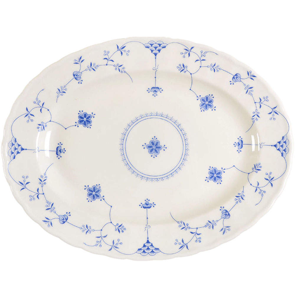 Finlandia (Swirl Rim, Columbia, Malaysia) 12" Oval Serving Platter by Churchill-1