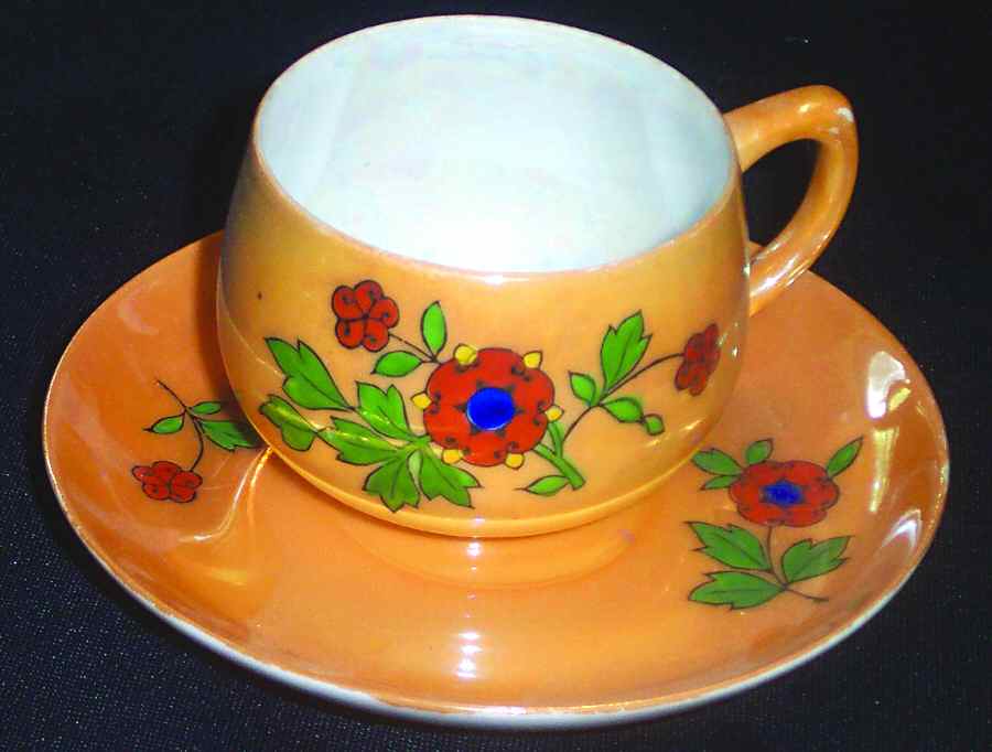 CHK16 Flat Cup & Saucer Set by Chikaramachi (Japan)-1