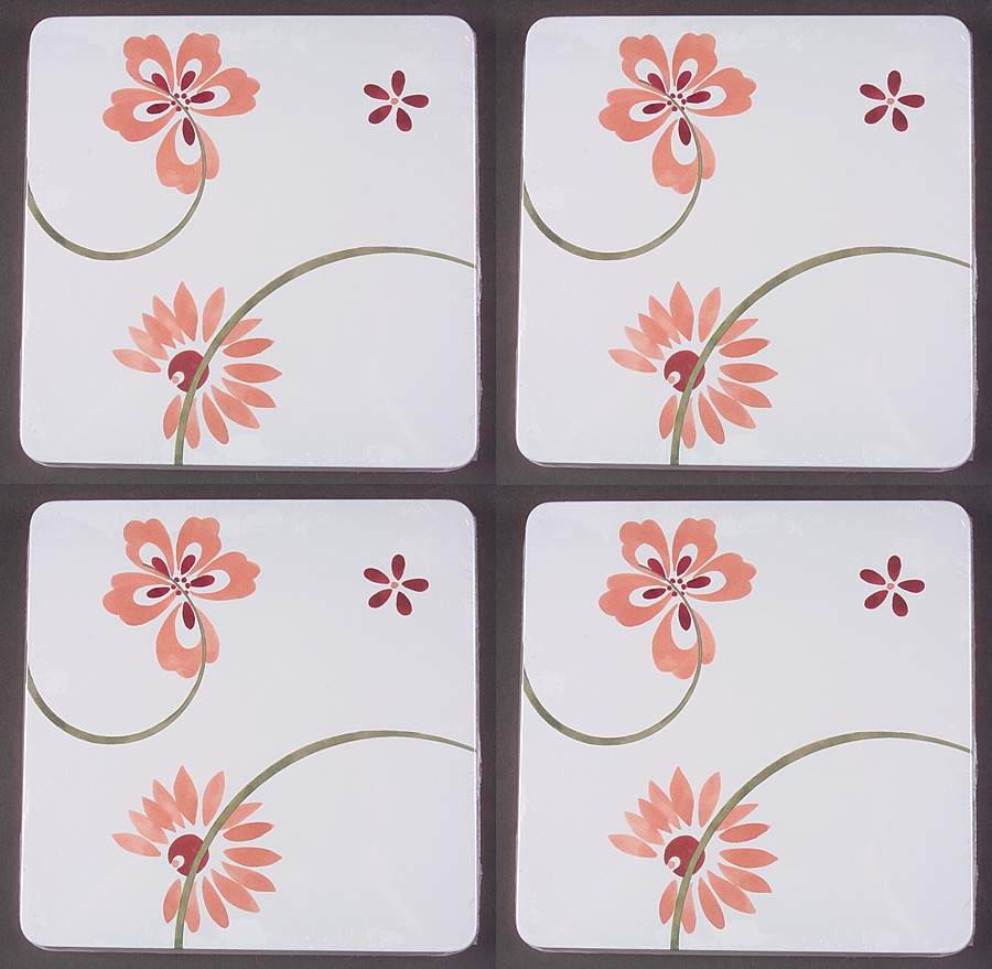 Pretty Pink (Corelle) Square Stove Cover - Set of 4 by Corning Corelle-1