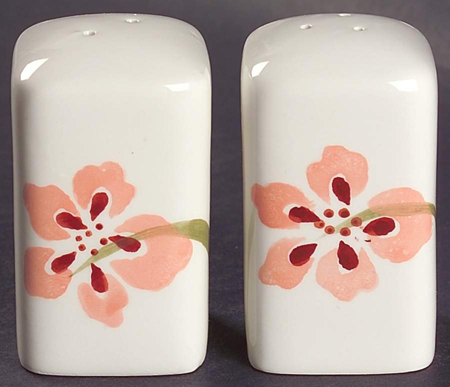 Pretty Pink (Corelle) Salt & Pepper Set by Corning Corelle-1