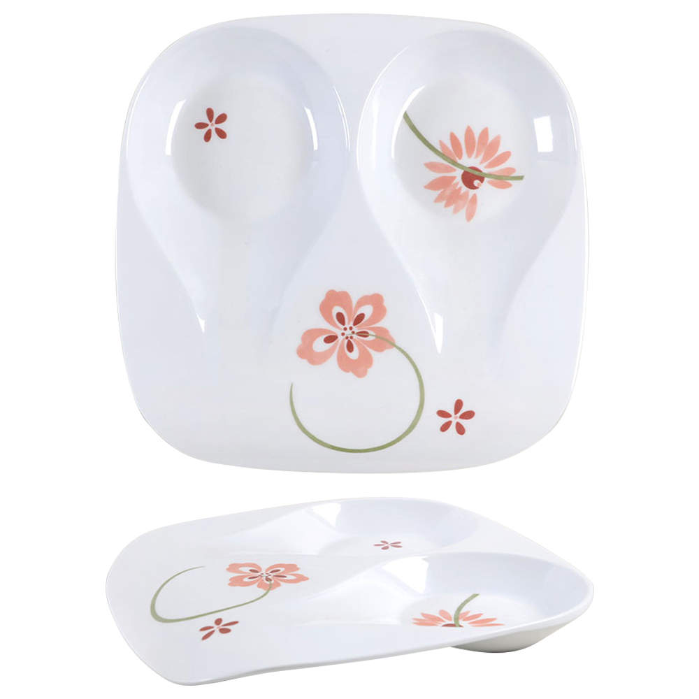 Pretty Pink (Corelle) Melamine Double Spoon Rest/Holder by Corning Corelle-1