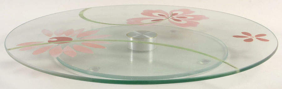 Pretty Pink (Corelle) Glassware Lazy Susan Turntable by Corning Corelle-1
