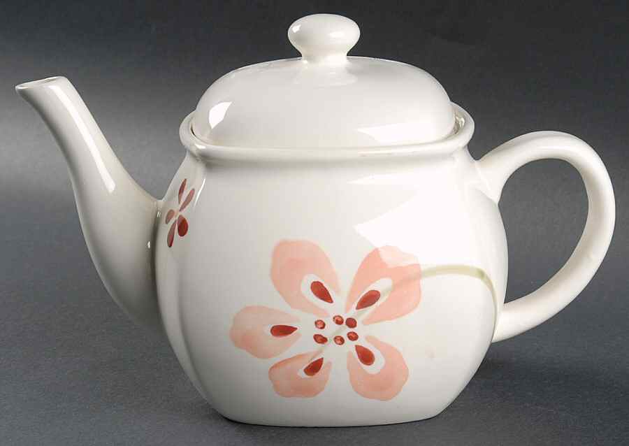 Pretty Pink (Corelle) Teapot & Lid by Corning Corelle-1
