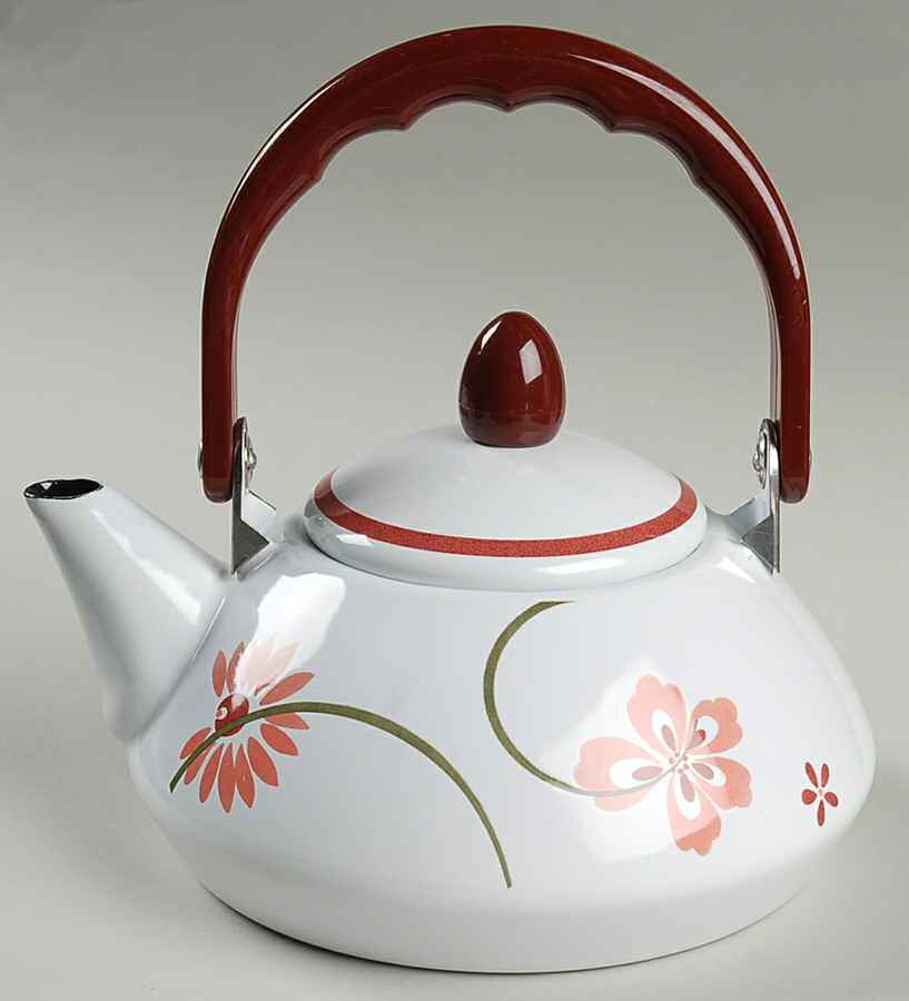 Pretty Pink (Corelle) Individual Metal Kettle & Lid by Corning Corelle-1