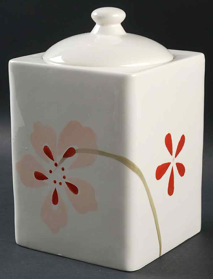 Pretty Pink (Corelle) Large Canister & Lid by Corning Corelle-1