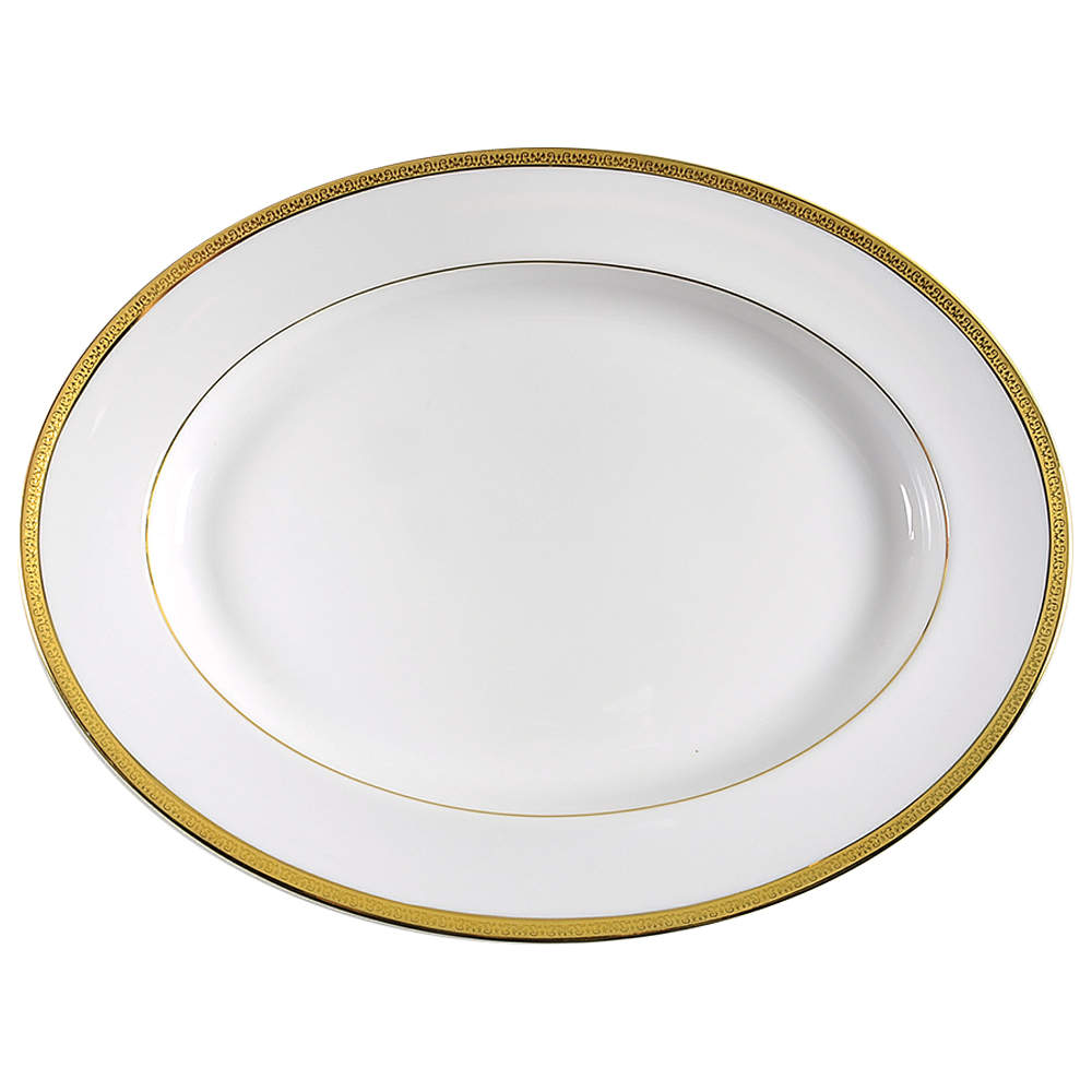 Grand Buffet Gold 14" Oval Serving Platter by Charter Club-1