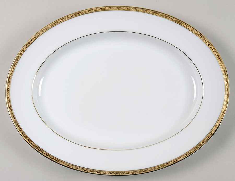 Grand Buffet Gold 13" Oval Serving Platter by Charter Club-1