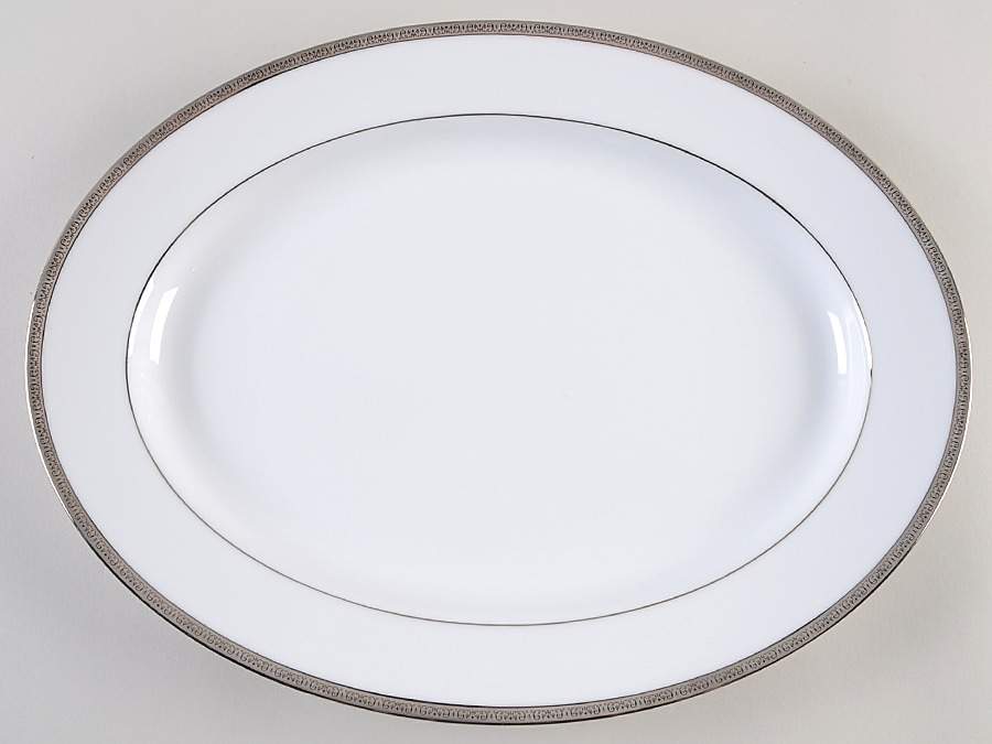 Grand Buffet Platinum 16" Oval Serving Platter by Charter Club-1