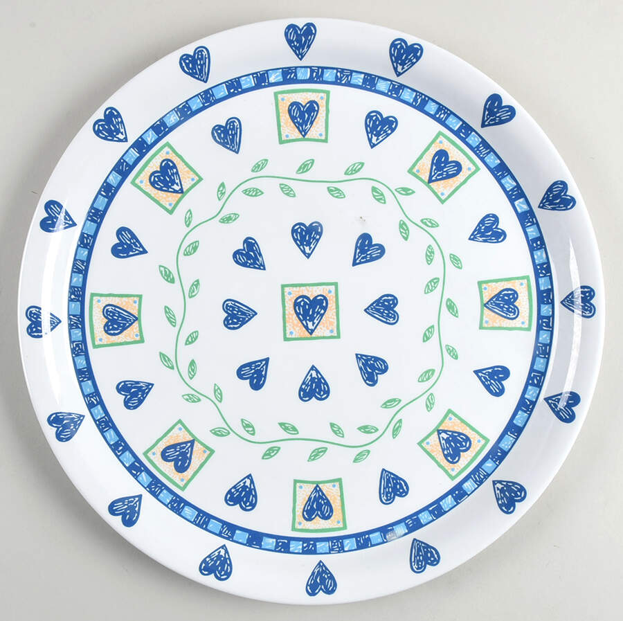 Hearts & Vines (Corelle) 15" Round Melamine Tray by Corning Corelle-1