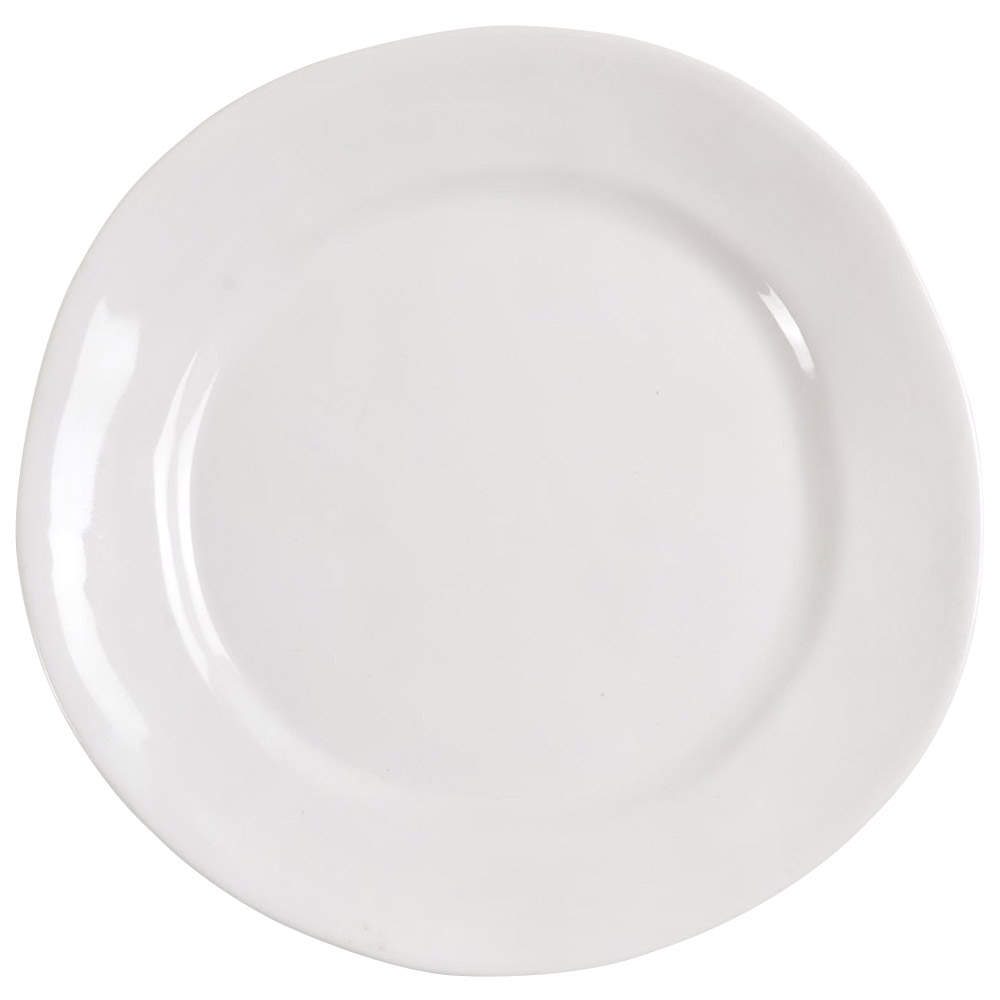 Rustic White Dinner Plate by Crate & Barrel-1
