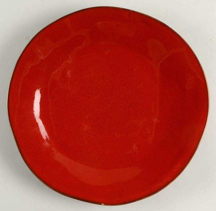 Rustic Red Coupe Dinner Plate by Tabularasa-1