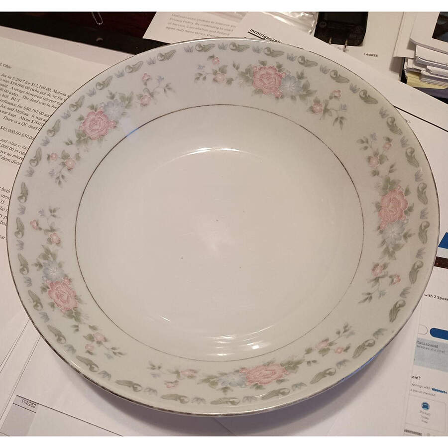 Helen 9" Round Vegetable Bowl by Cac Ceramic-1