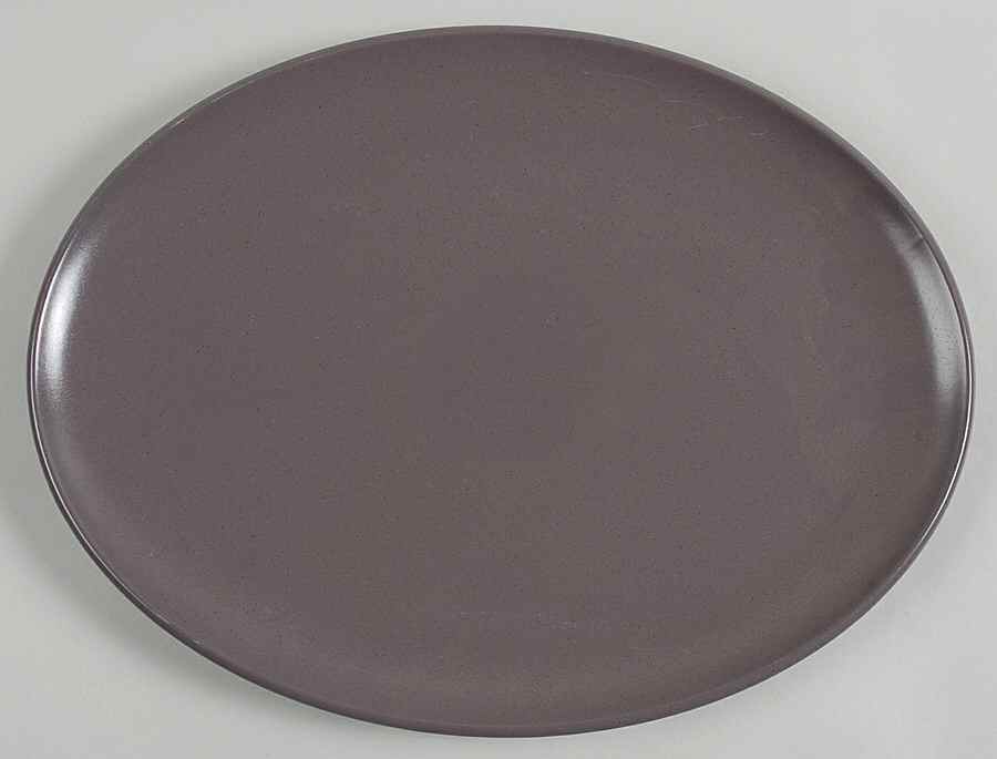 Cargo Plum 15" Oval Serving Platter by Calvin Klein-1