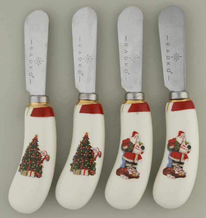 Letters To Santa Individual Spreader - Set of 4 (2 Each Motif 1 & 2) by Christopher Radko-1