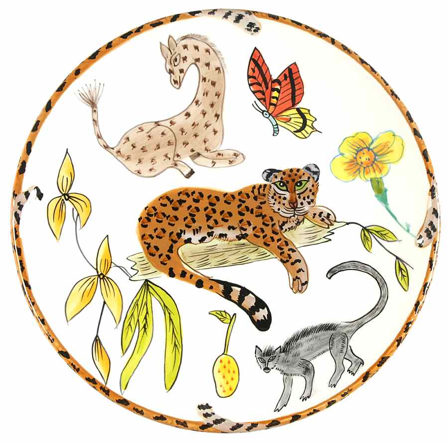 Jungle Jubilee Salad/Dessert Plate by Lynn Chase-1