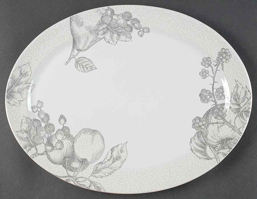 Antique Linen (Corelle) 14" Oval Serving Platter by Corning Corelle-1