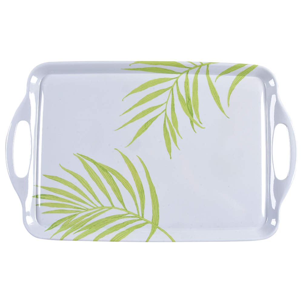 Bamboo Leaf (Corelle) Handled Melamine Tray by Corning Corelle-1