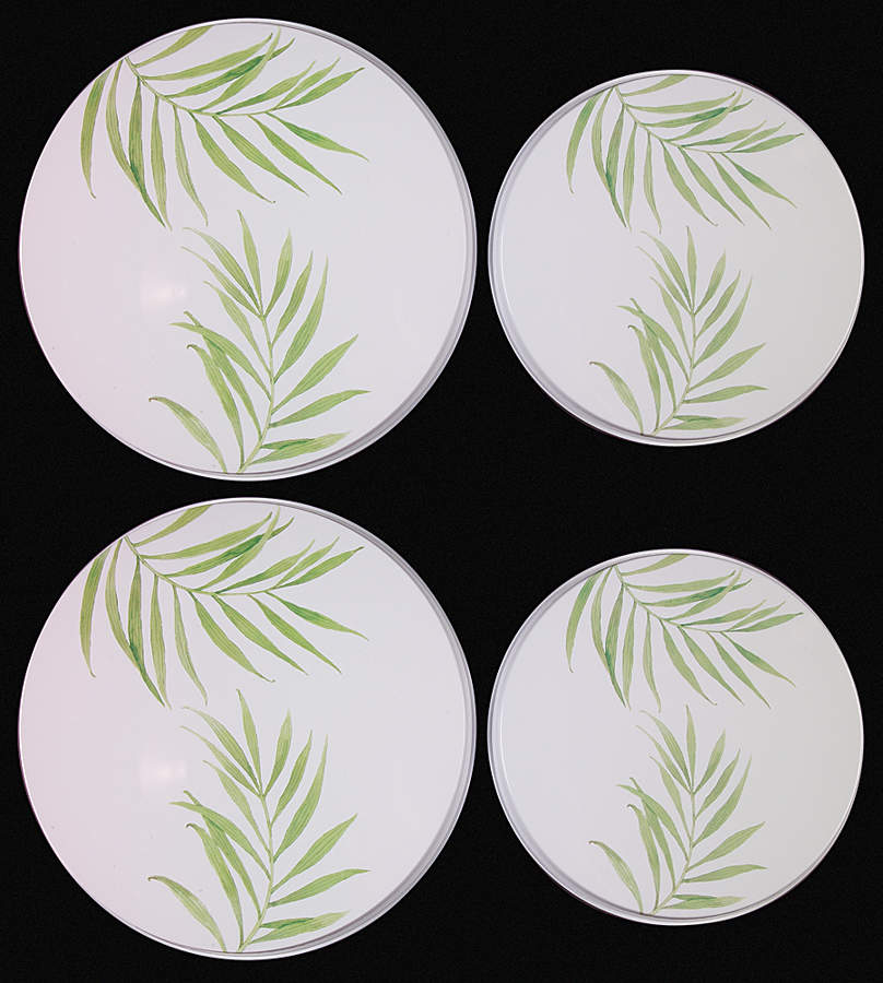 Bamboo Leaf (Corelle) Stove Cover Set-Steel 2 8" & 2 10" Round Covers by Corning Corelle-1