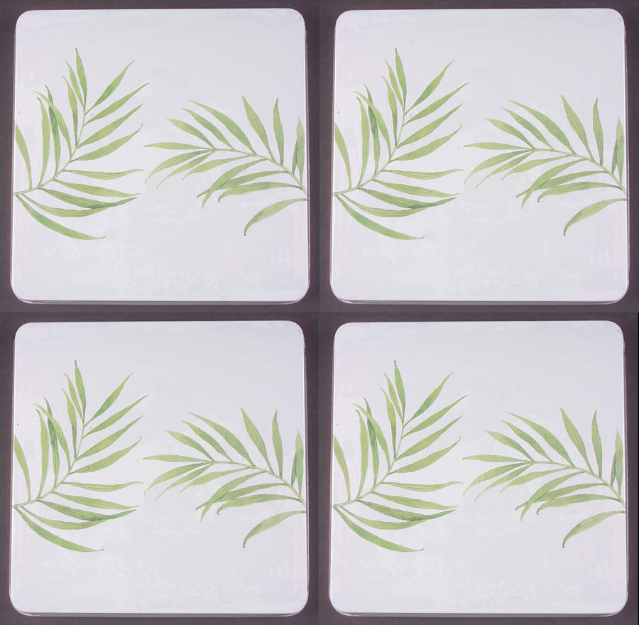 Bamboo Leaf (Corelle) Square Stove Cover - Set of 4 by Corning Corelle-1